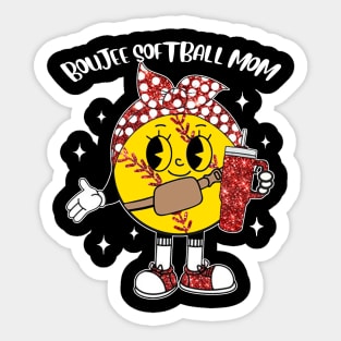 Boujee Softball Mom Sticker
